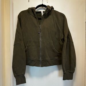 Lululemon Full Zip Hooded Cropped Scuba Hunter